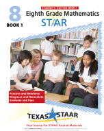 Texas STAAR 8th Grade Math Student Workbook 1 w/Answers