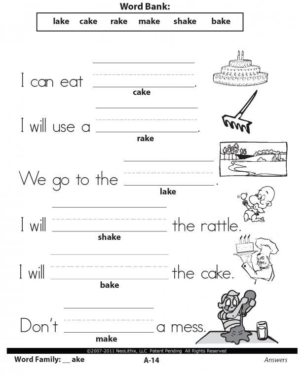 sample-1st-grade-language-arts-word-families